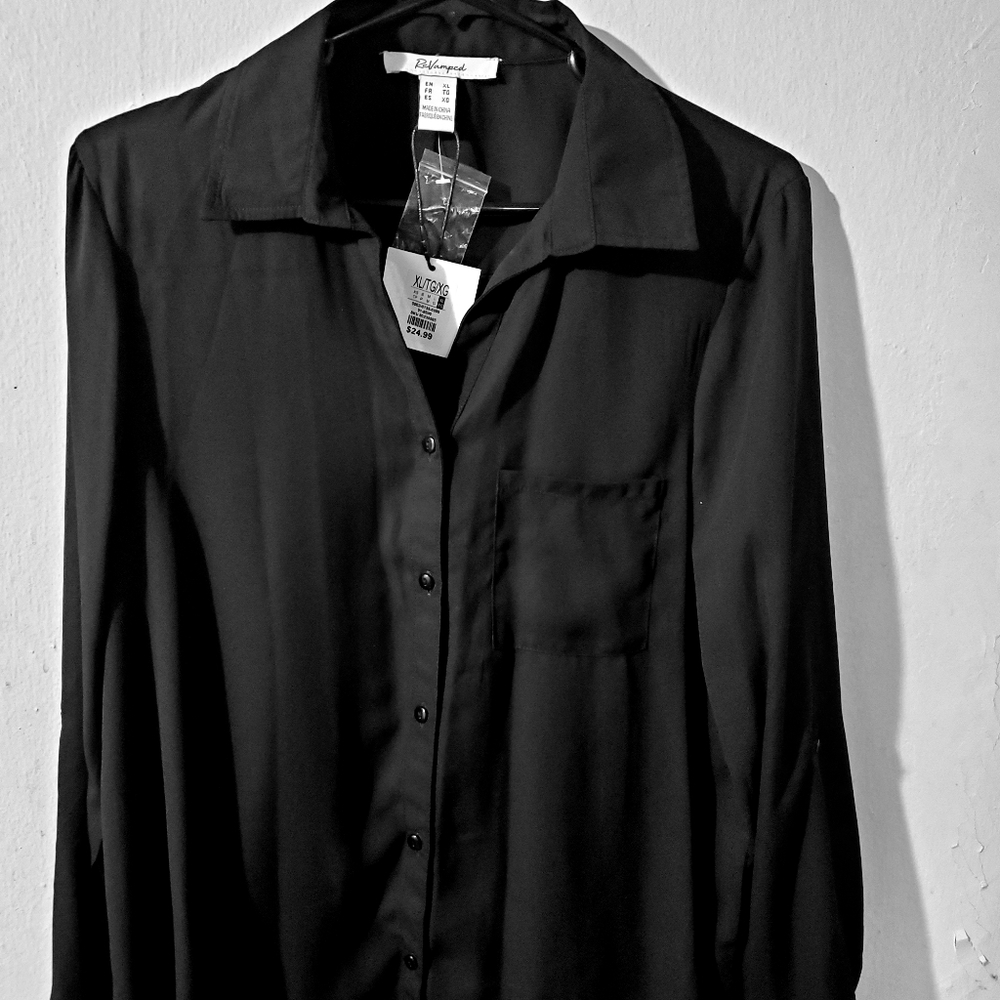 NWT Black Blouse/Dress Top